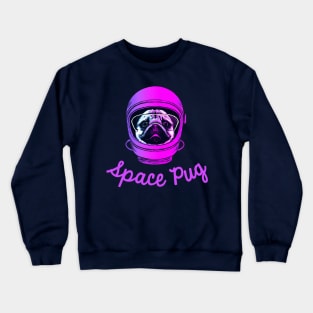 Space Pug Dog Owner Pugs Funny Dog Crewneck Sweatshirt